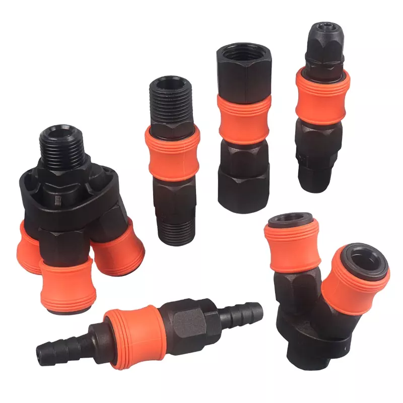 CMORSUN External thread air gun connector Plastic steel self-locking C-type quick plug joint pneumatic connector