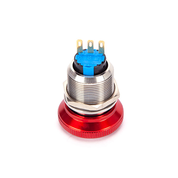 CMORSUN IP65 22mm Mushroom Momentary Red Emergency Metal Stop Push Button Switch