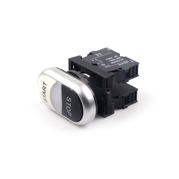 CMORSUN H22 Series Plastic Button Switch Double Control Engineering Vehicle Start And Stop Push Button Switch