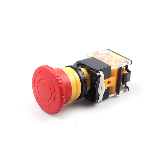 CMORSUN HB38-11ZS Plastic Emergency Stop Knob with Customizable Pattern 40mm Push Button Switch