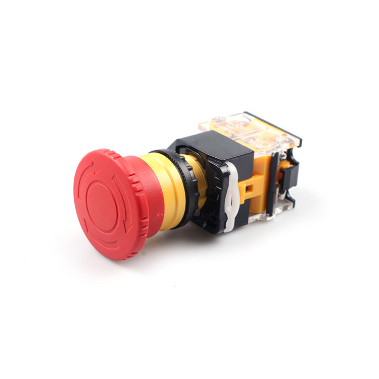 CMORSUN HB38-11ZS Plastic Emergency Stop Knob with Customizable Pattern 40mm Push Button Switch