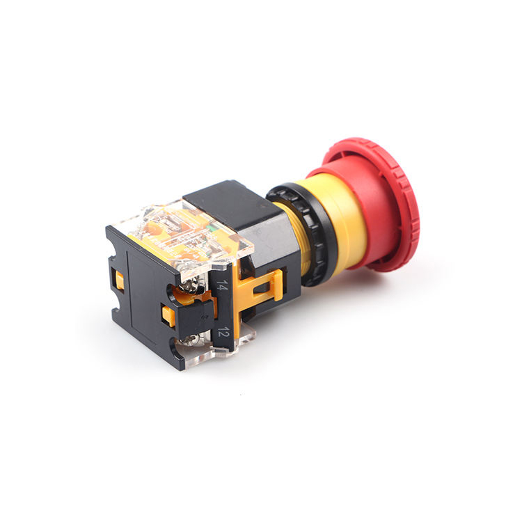 CMORSUN HB38-11ZS Plastic Emergency Stop Knob with Customizable Pattern 40mm Push Button Switch
