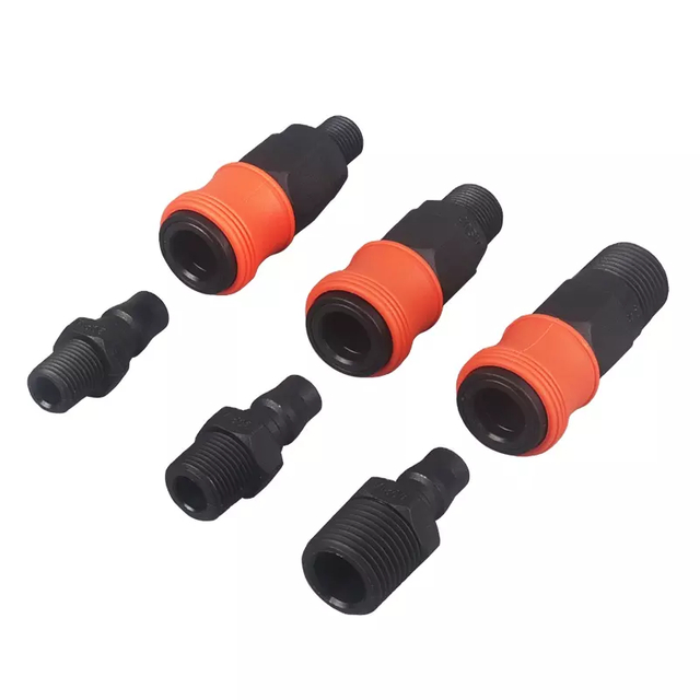 CMORSUN External thread air gun connector Plastic steel self-locking C-type quick plug joint pneumatic connector