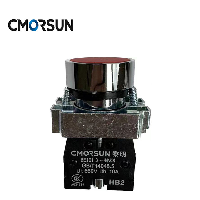 CMORSUN HB2 Flat Head Button Spring Self Recovery Multicolor 22mm Hole Push Button Switch